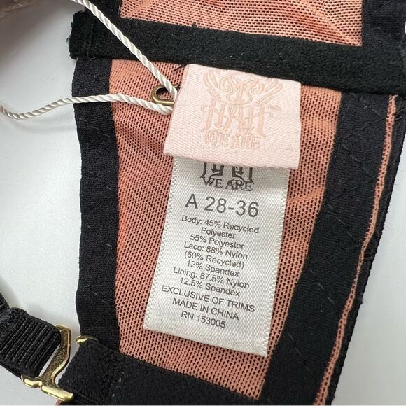 We Are HAH After Hours Bra Womens Cup Size A Black Underwire Push Up NWT - Picture 7 of 7